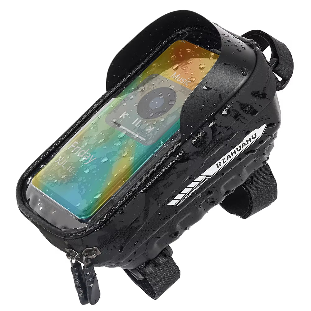 EVA Bicycle Front Frame Bag Touch Screen Bicycle Bag MTB Waterproof Phone Holder Case Bicycle Accessories PU Fit for 7 in Phones