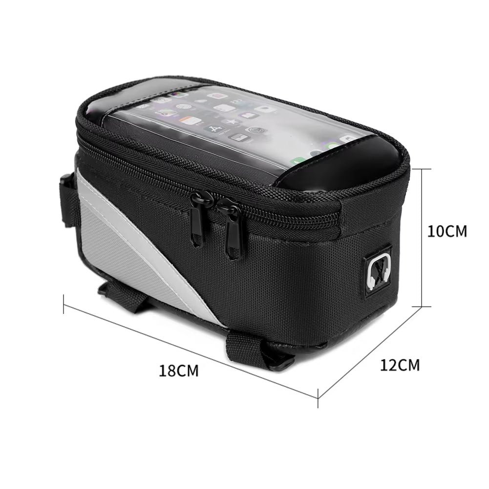 EVA Bicycle Front Frame Bag Touch Screen Bicycle Bag MTB Waterproof Phone Holder Case Bicycle Accessories PU Fit for 7 in Phones